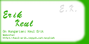 erik keul business card